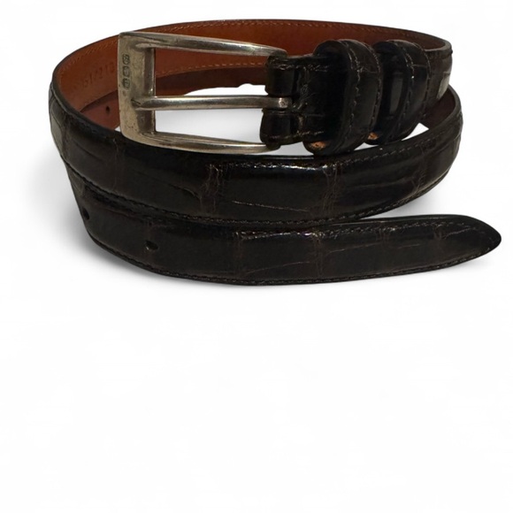 Ralph Lauren Brown Genuine Alligator Leather belt
